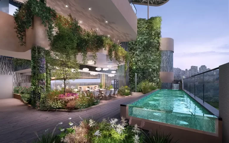 The Giverny Residences level 3 roof terrace and pool
