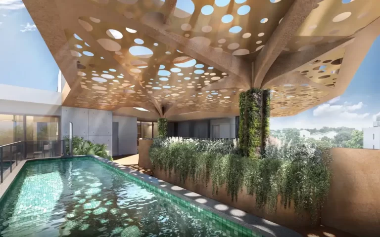 The Giverny Residences level 5 roof terrace and pool