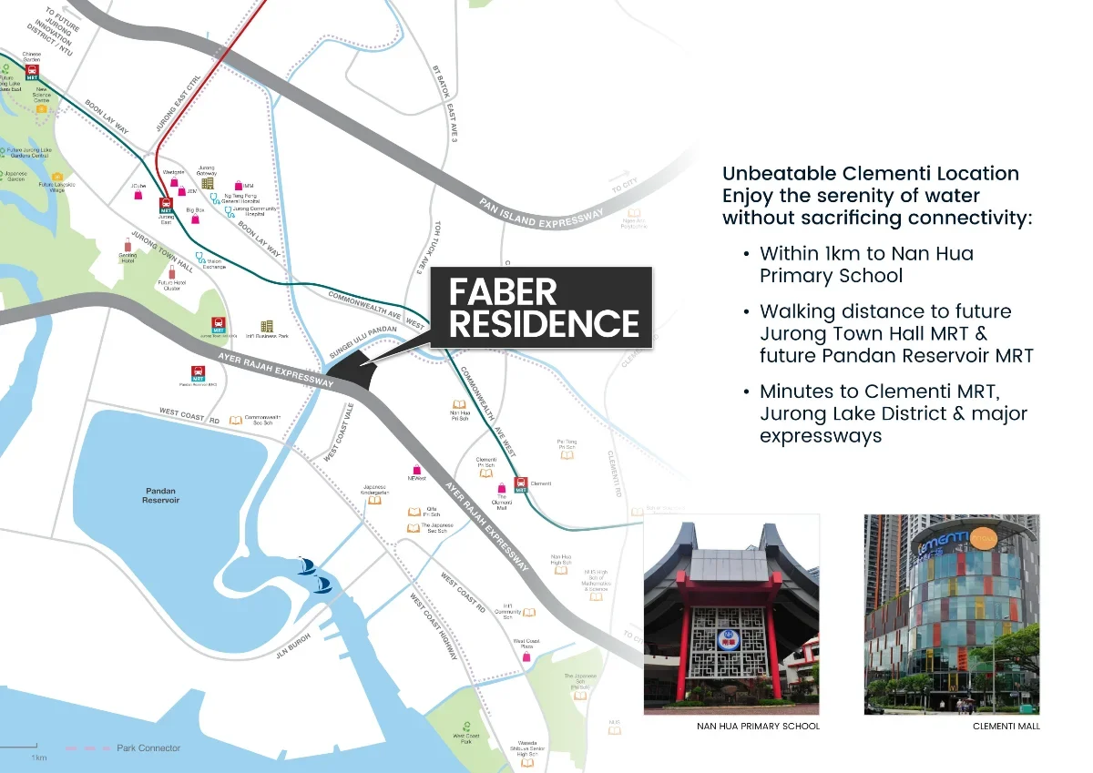Faber Residence Location Map – Clementi new launch condo near Nan Hua Primary and Jurong MRT