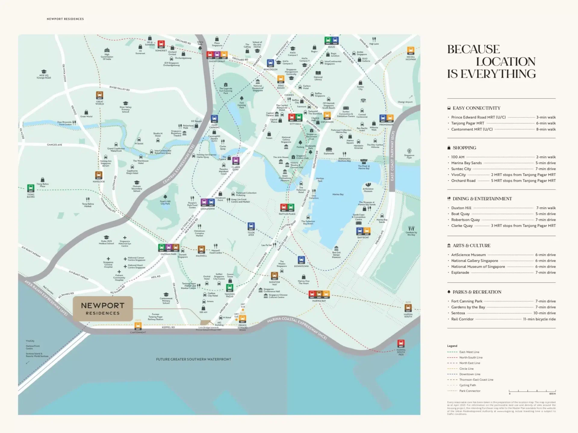 Newport Residences location map near Tanjong Pagar MRT, Prince Edward Road MRT and Cantonment MRT, in Singapore District 2