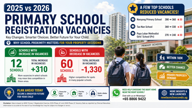2026 Primary School Vacancies in Singapore: What It Means for Parents & Property Buyers