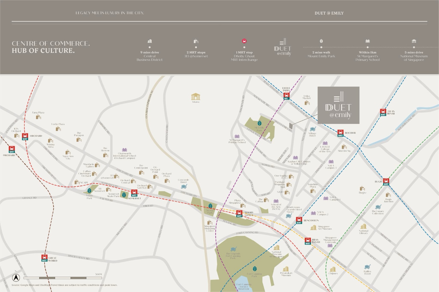 Duet @ Emily Location Map — District 9, Mount Emily Road Singapore