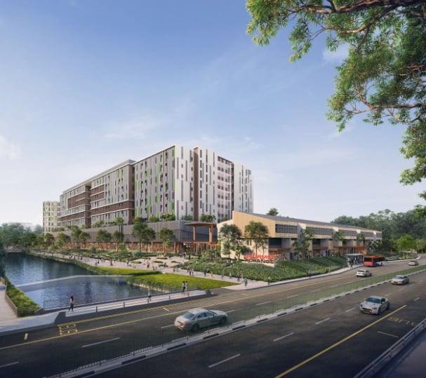 Gourmet Xchange overview artist impression at Kallang food hub