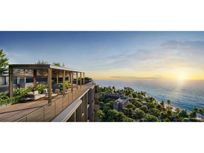 Coastal Cabana EC – Upper Deck Aerial Sea View Sunset