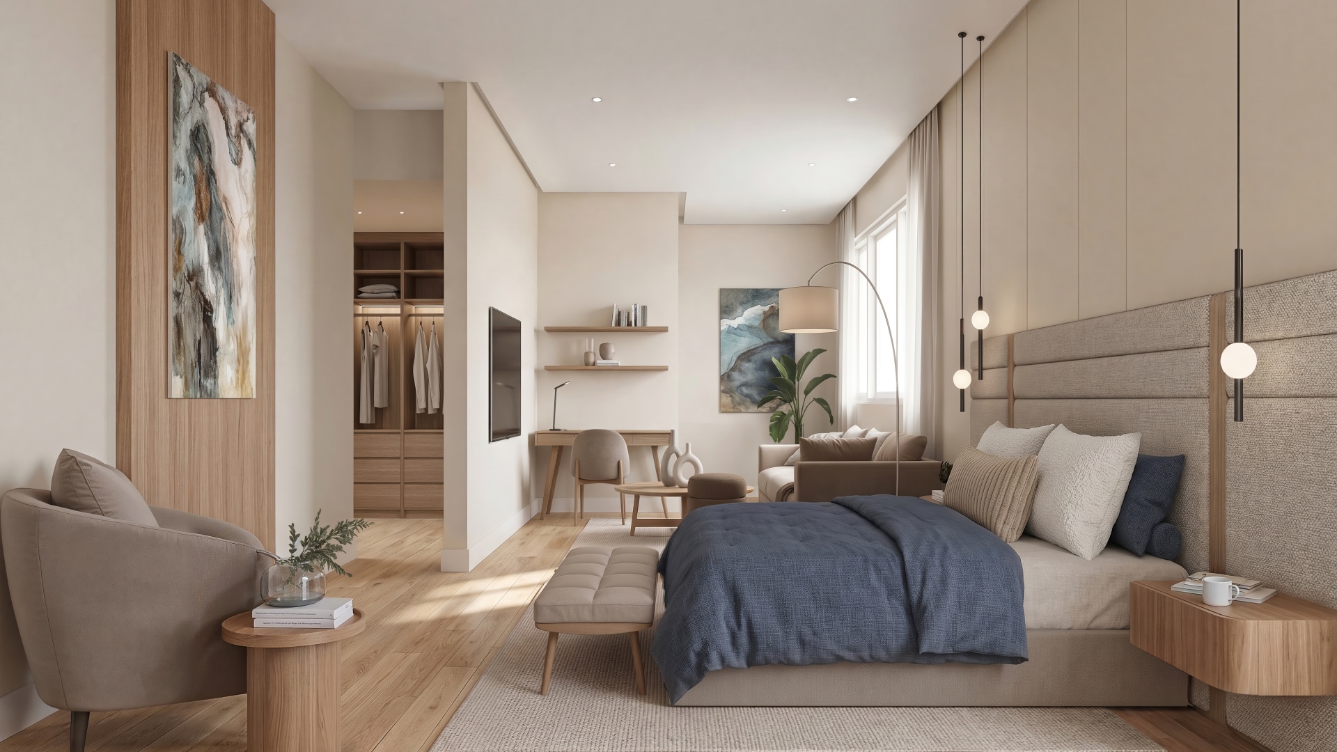 Master bedroom, Plot A bungalow at Tan Boon Chong Avenue